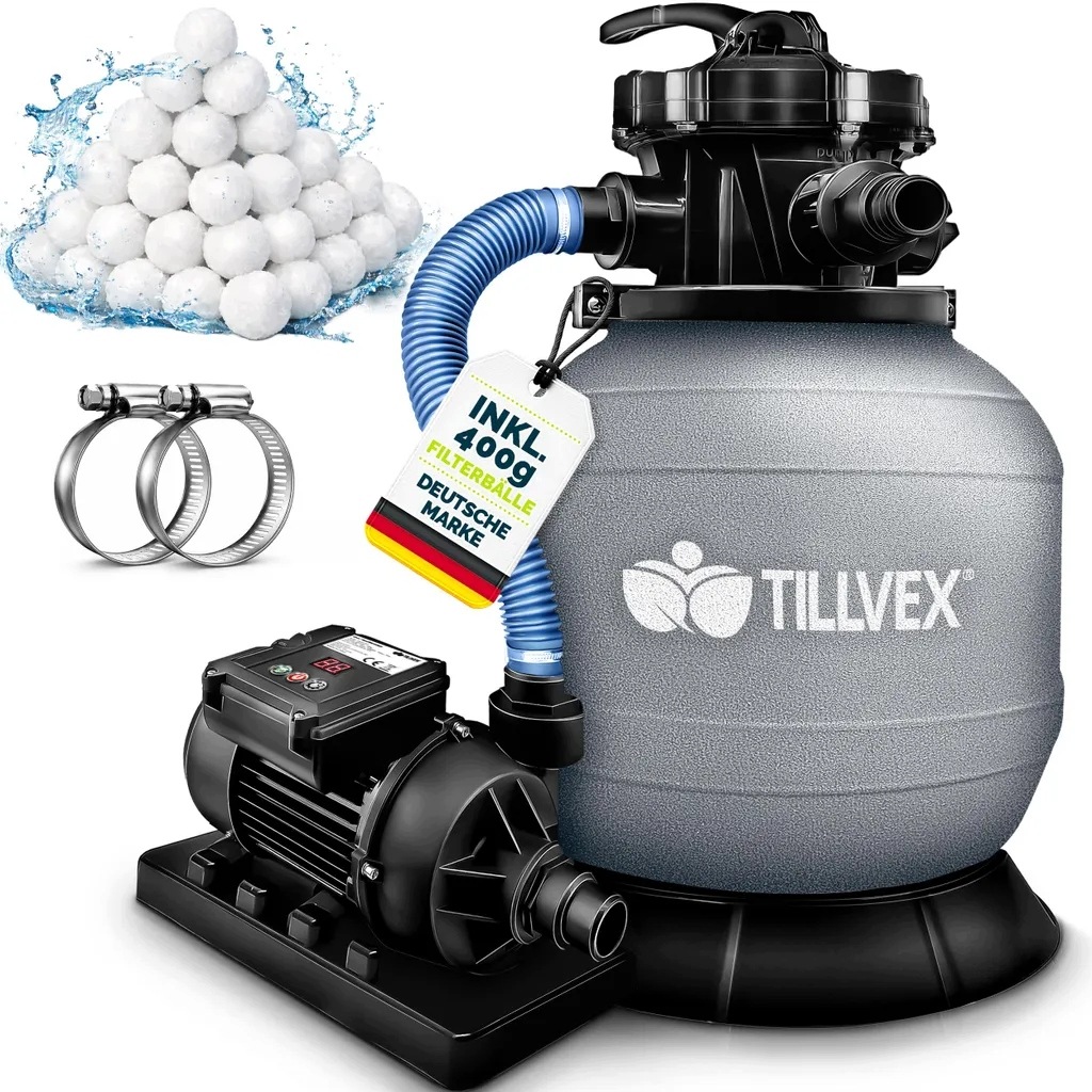 Pieskový filtračný systém tillvex pre bazén s časovačom, výkon 7900 l/h