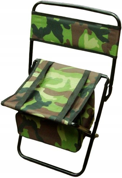 KRZESŁO Z OPARCIEM I TORBĄ CAMOUFLAGE MIKADO
