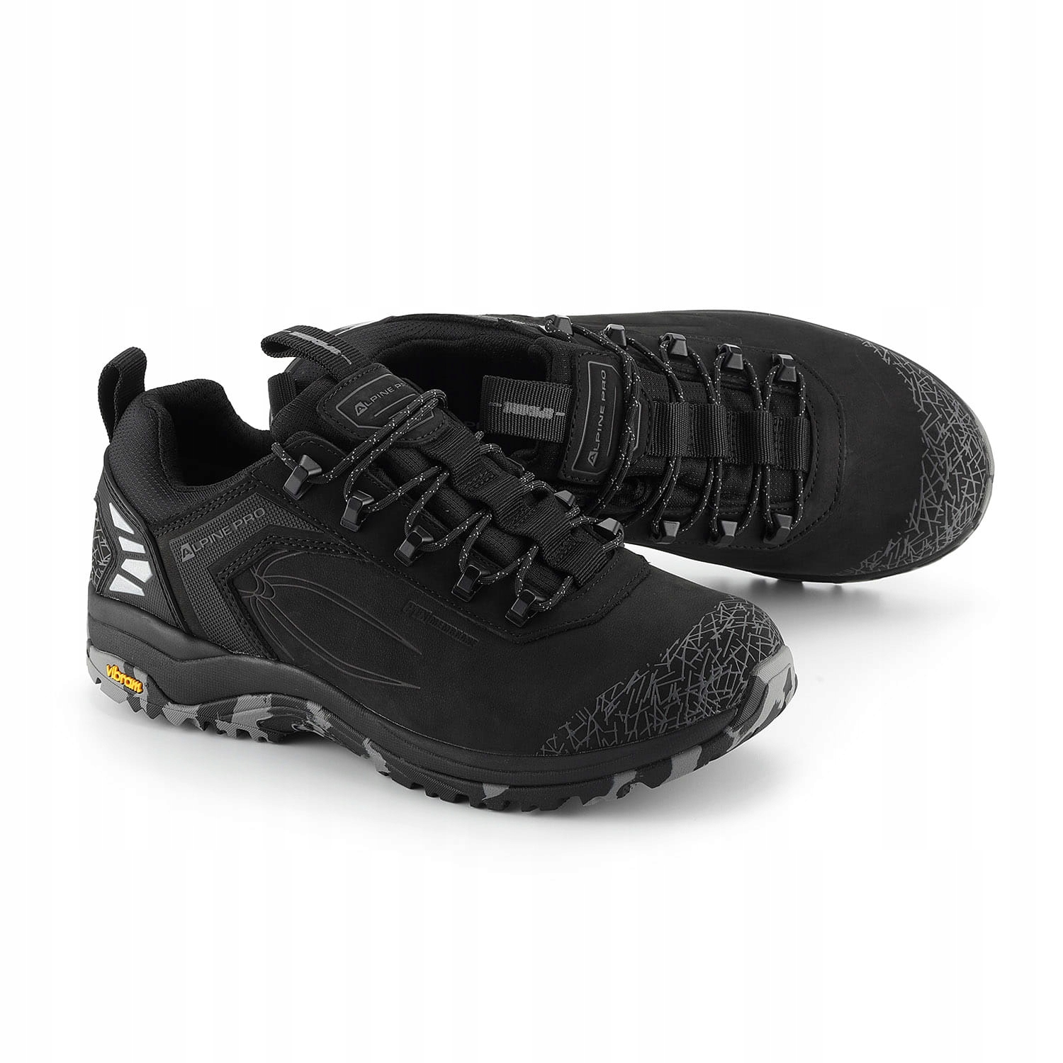 Buty niskie trekkingowe skórzane Alpine Pro Spidere Vibram k.czarny r.46