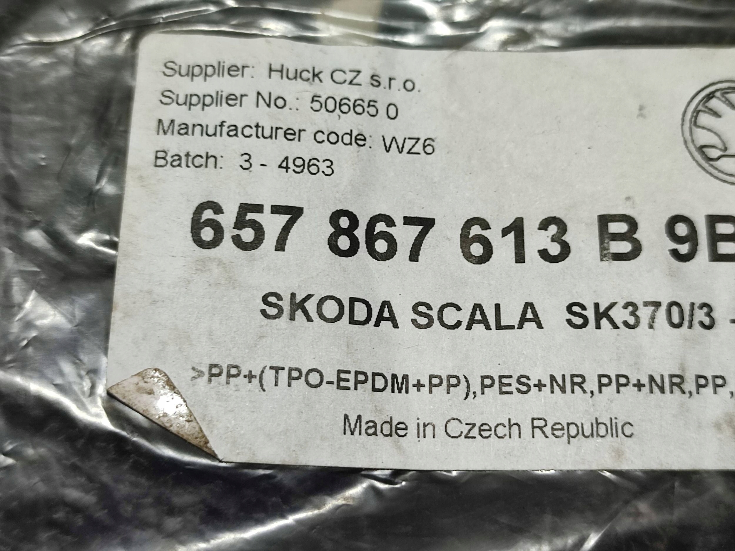 Skoda Scala 2020 síťka kufru