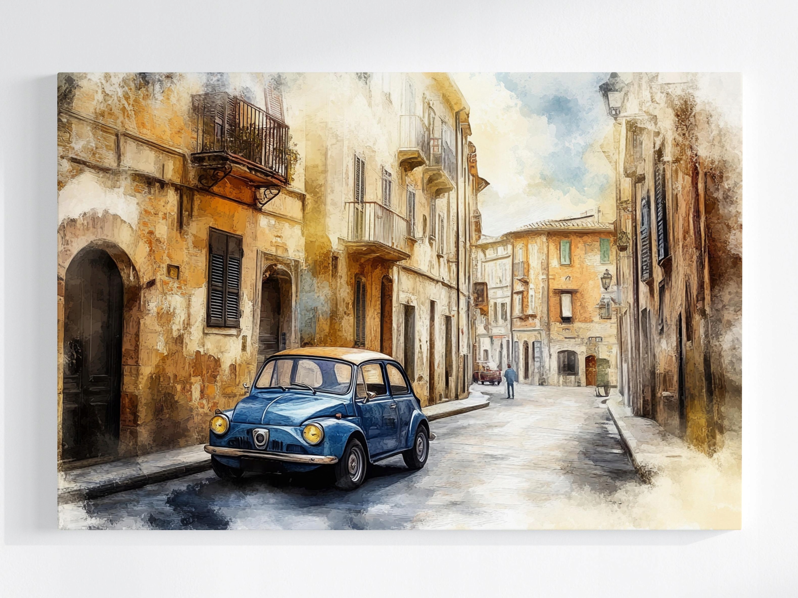 Obraz Na Plátně Canvas Město Městečko Ulička Auto 120x80