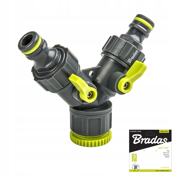 

Trójnik Lime Line 3/4''x 1/2'' z 2 zawor LE-02221K
