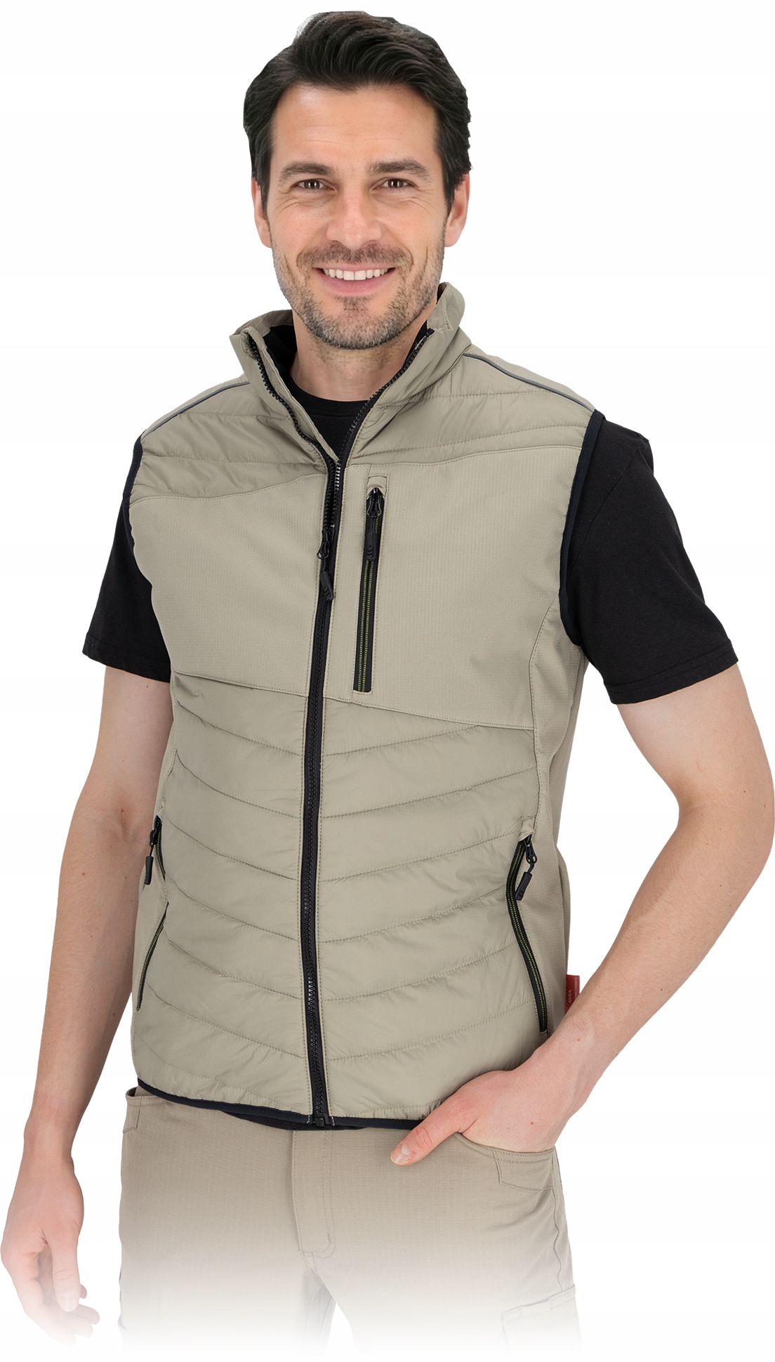 Bezrękawnik męski wstawki Softshell ocieplany, pikowany Lh-shellter Be r XL