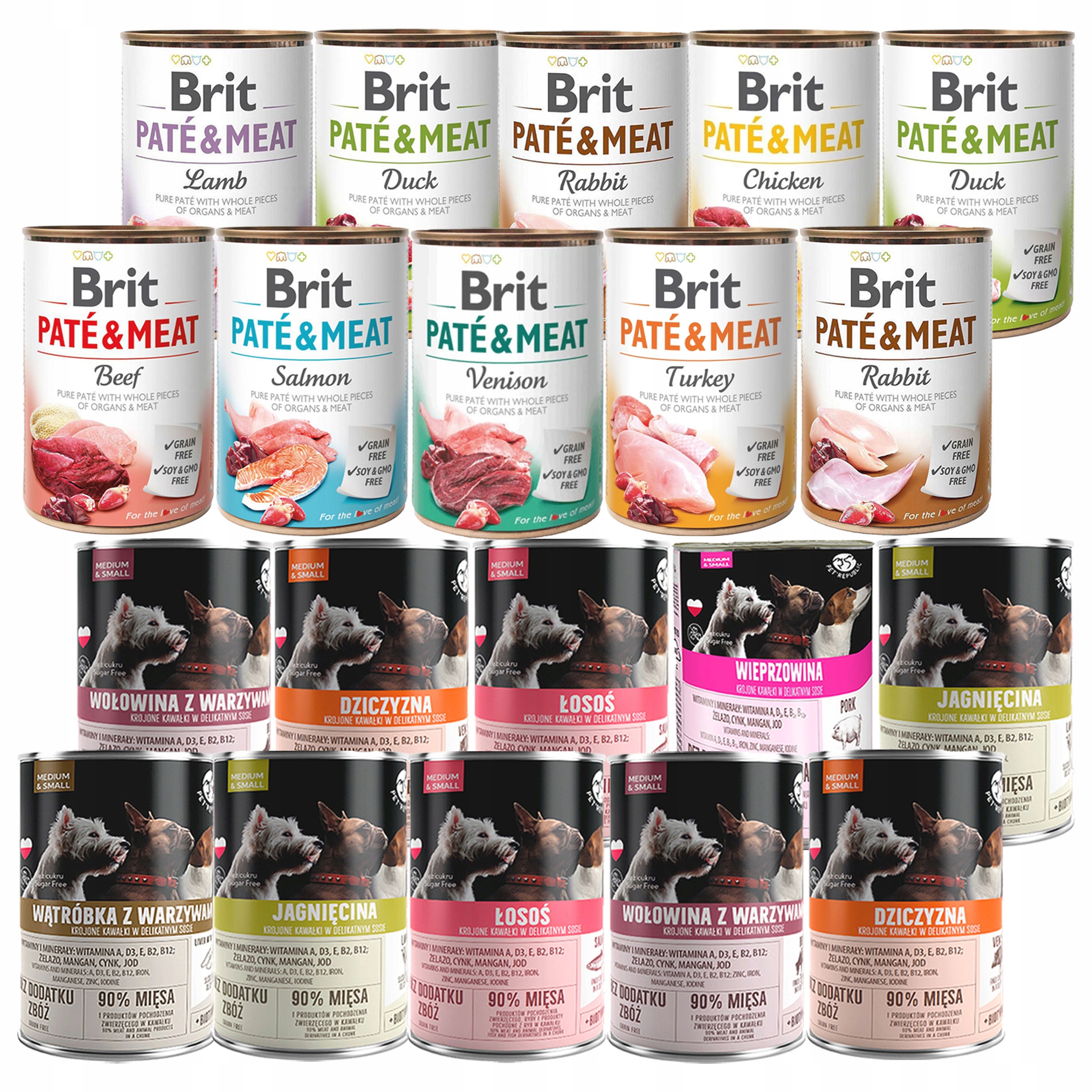 Brit Pate & Meat Pet Republic Mix Chutí krmivo pro psy mokré 20 x 400 g