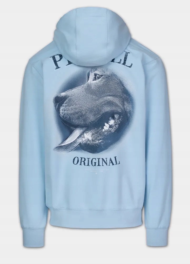 Pánská Rozepínací mikina s kapucí Pitbull Midnight s velkým potiskem na zádech