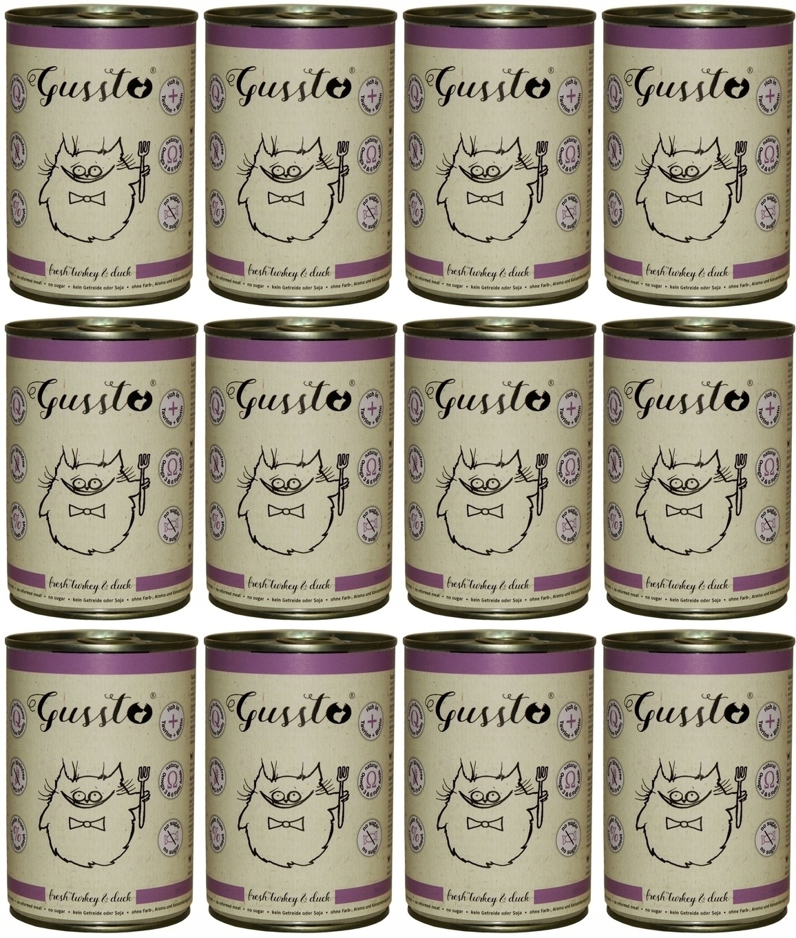 Levně Gussto Cat Fresh Krůta a Kachna 12 x 400 g