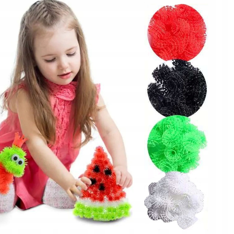 RZEPY CZEPY KLOCKI KULKI KOLOROWE KREATYWNE 60EL