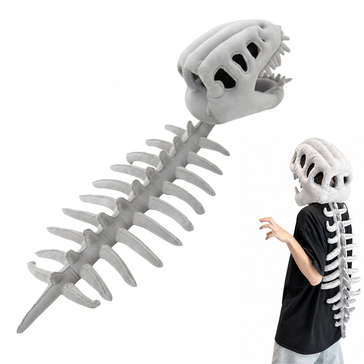 Zestaw kostiumów szkieletu dinozaura – Cosplay, Śmieszne, 120CM