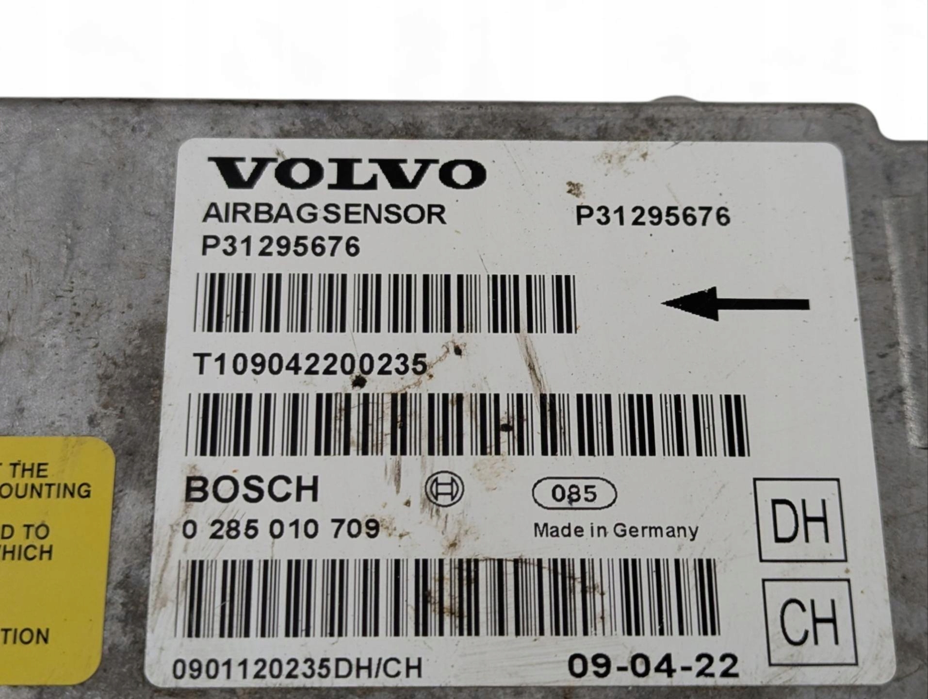 module airbag Volvo V70 3 2009 P31295676