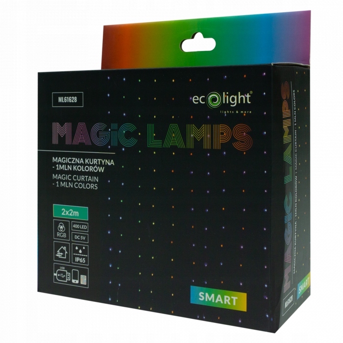 Světelná Závěsná Lampička Led 2 m x 2 m Rgb Milion Barev Bluetooth