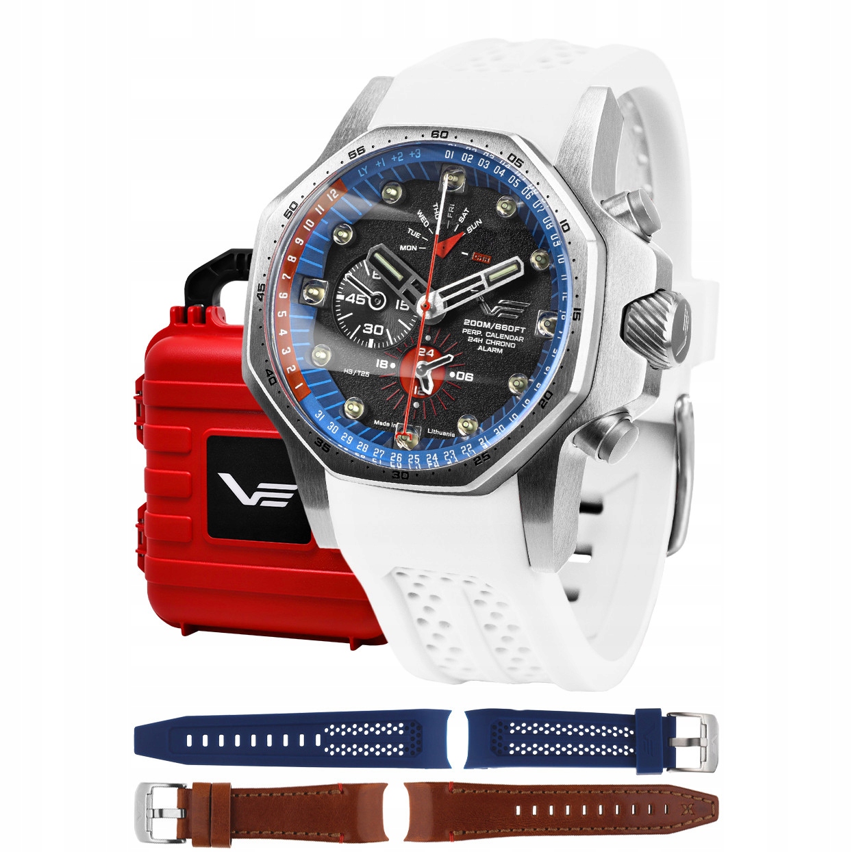 Pánské Hodinky Vostok Europe YM86-640A696SW bílý pásek