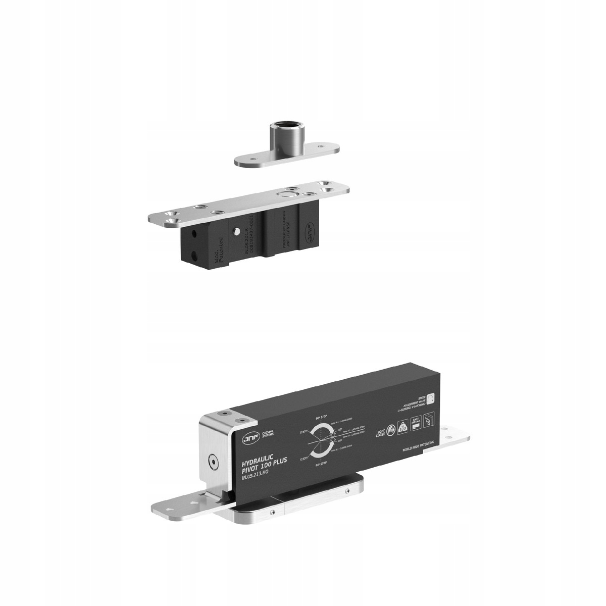 Hydraulický Záves Pivot 100 Plus Do 100 kg zámok otvorenia IN.05.213.HO