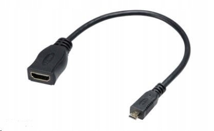 AKASA kabel adapter micro HDMI męski na HDMI żeński full HD 25cm