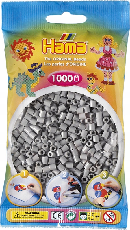 

Koraliki do prasowania Popielate 1000 szt. Hama 17