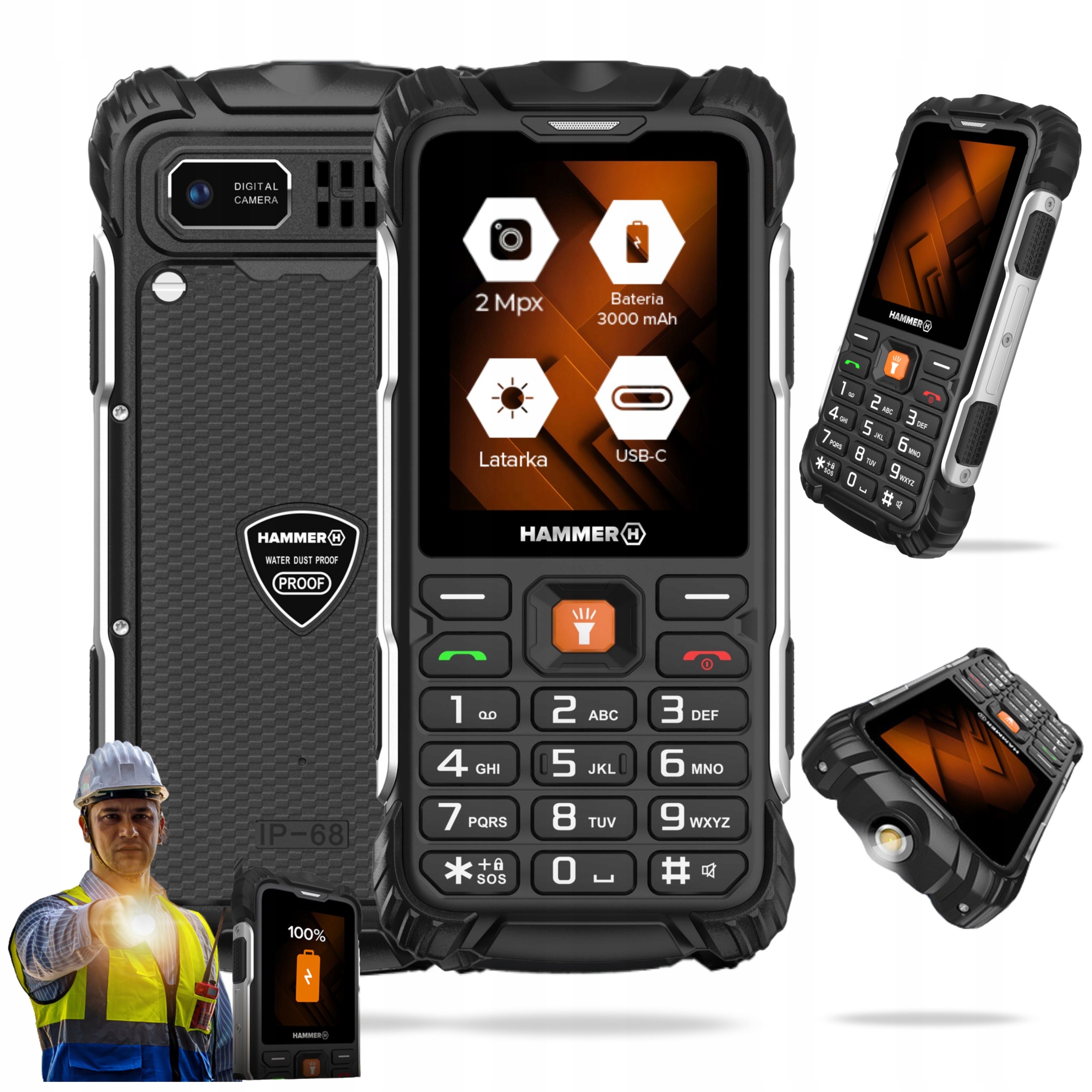 Hammer Forge Lte Telefon Komórkowy Wodoodporny Mocny Pancerny Limited