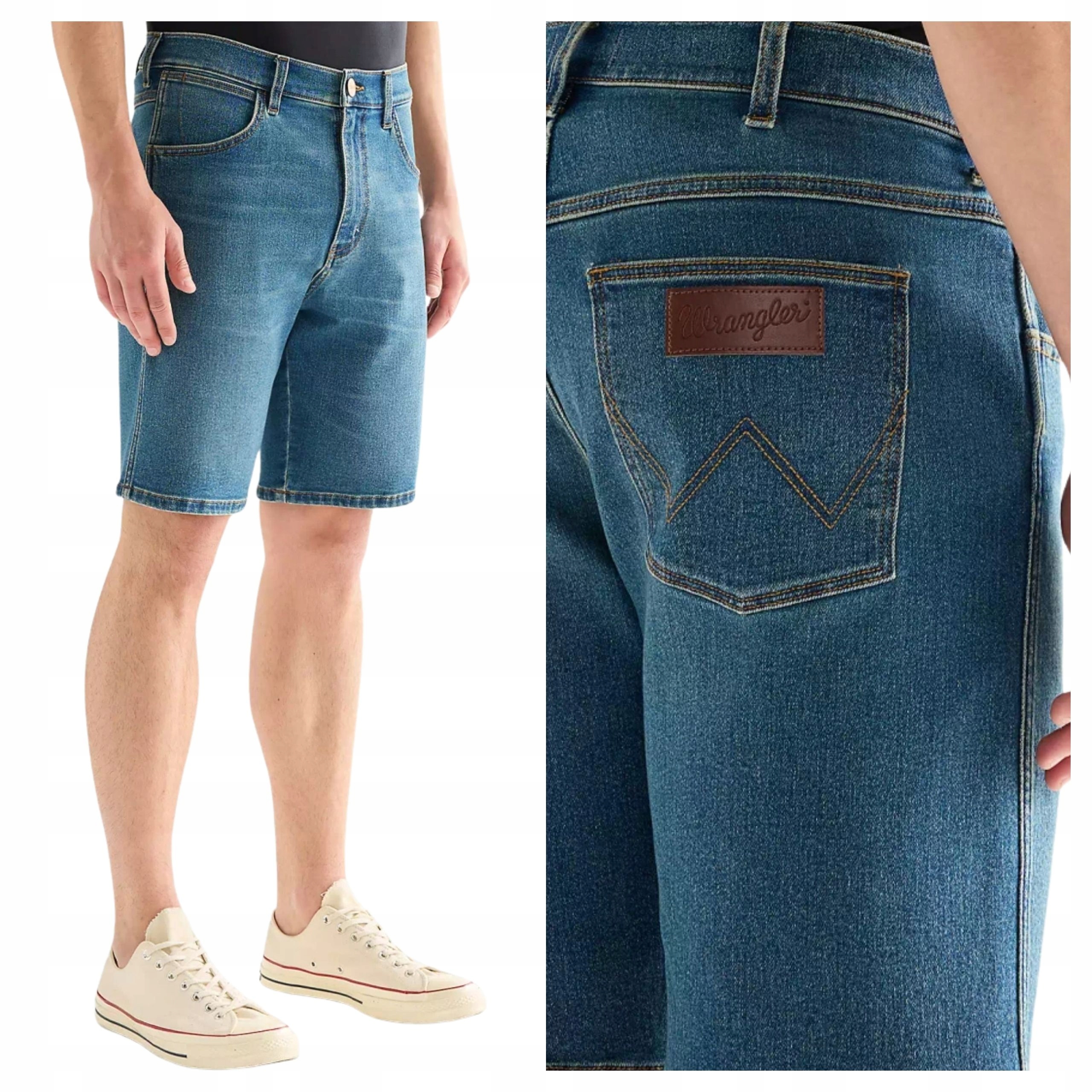 Pánské šortky Wrangler Frontier Short Jeans modré W32