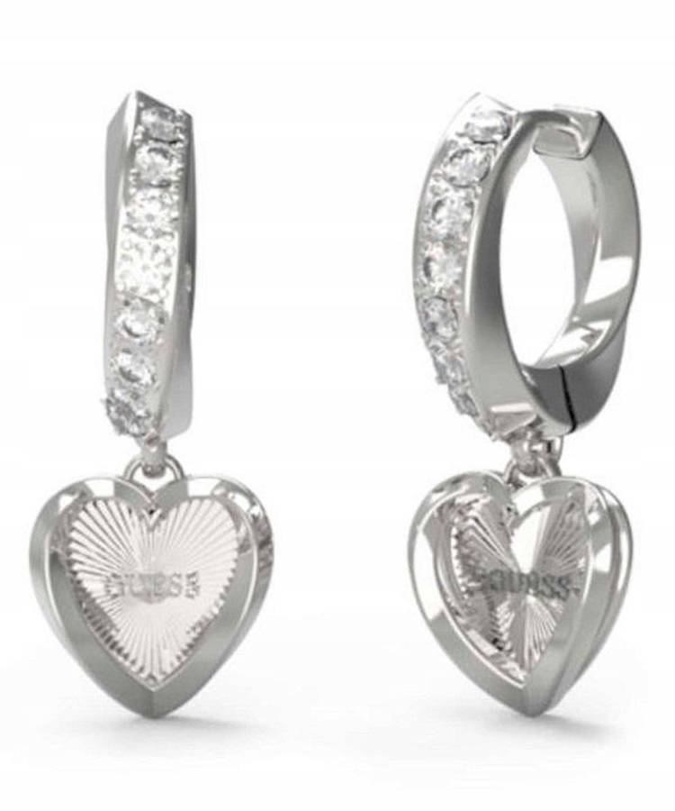 Náušnice Guess Mon Amour Srdce závěsné jako Dárek JUBE04615JW-RH