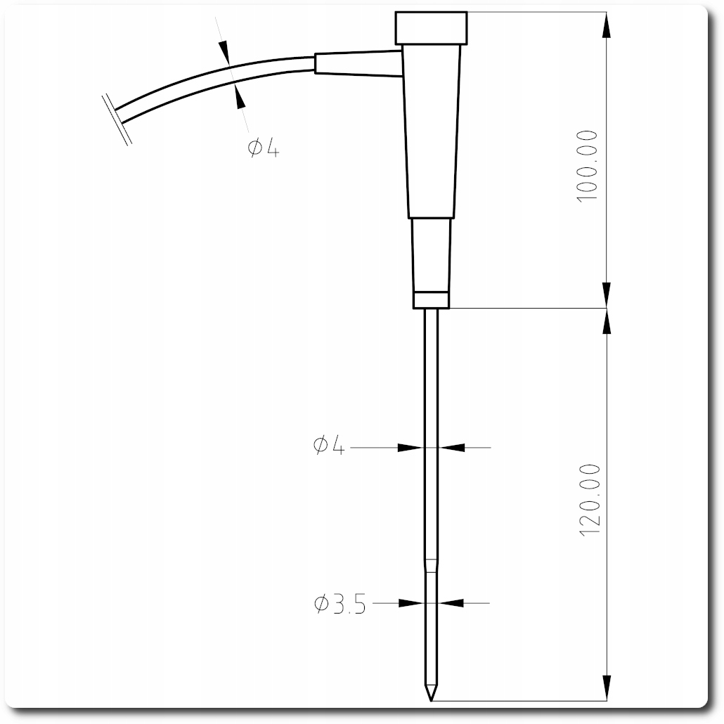 Sonda pomiarowa do żywności miernik ST02 PT1000 Kod producenta ST02