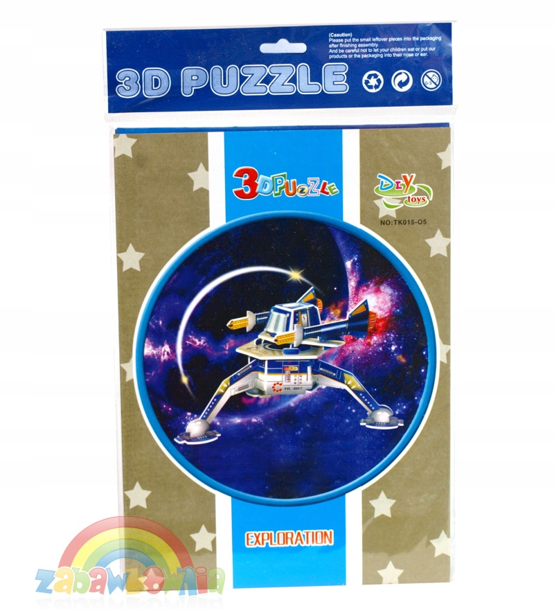 3D puzzle piankowe przestrzenne Statek Kosmiczny Wiek dziecka 3 lata +