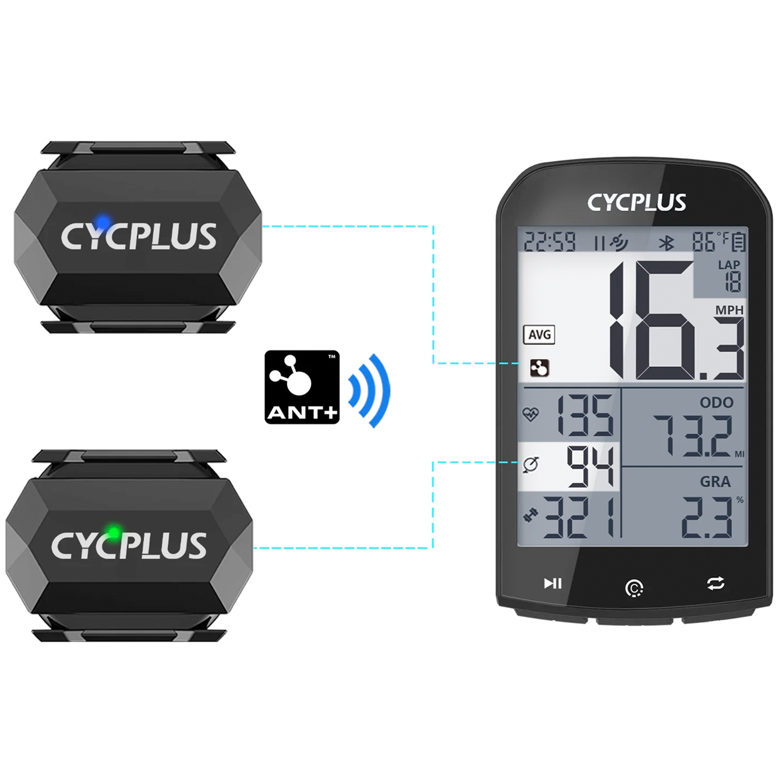 CZUJNIK KADENCJI / PRĘDKOŚCI 2w1 CYCPLUS do Garmin Wahoo Zwift Tacx Rouvy Typ części i akcesoria