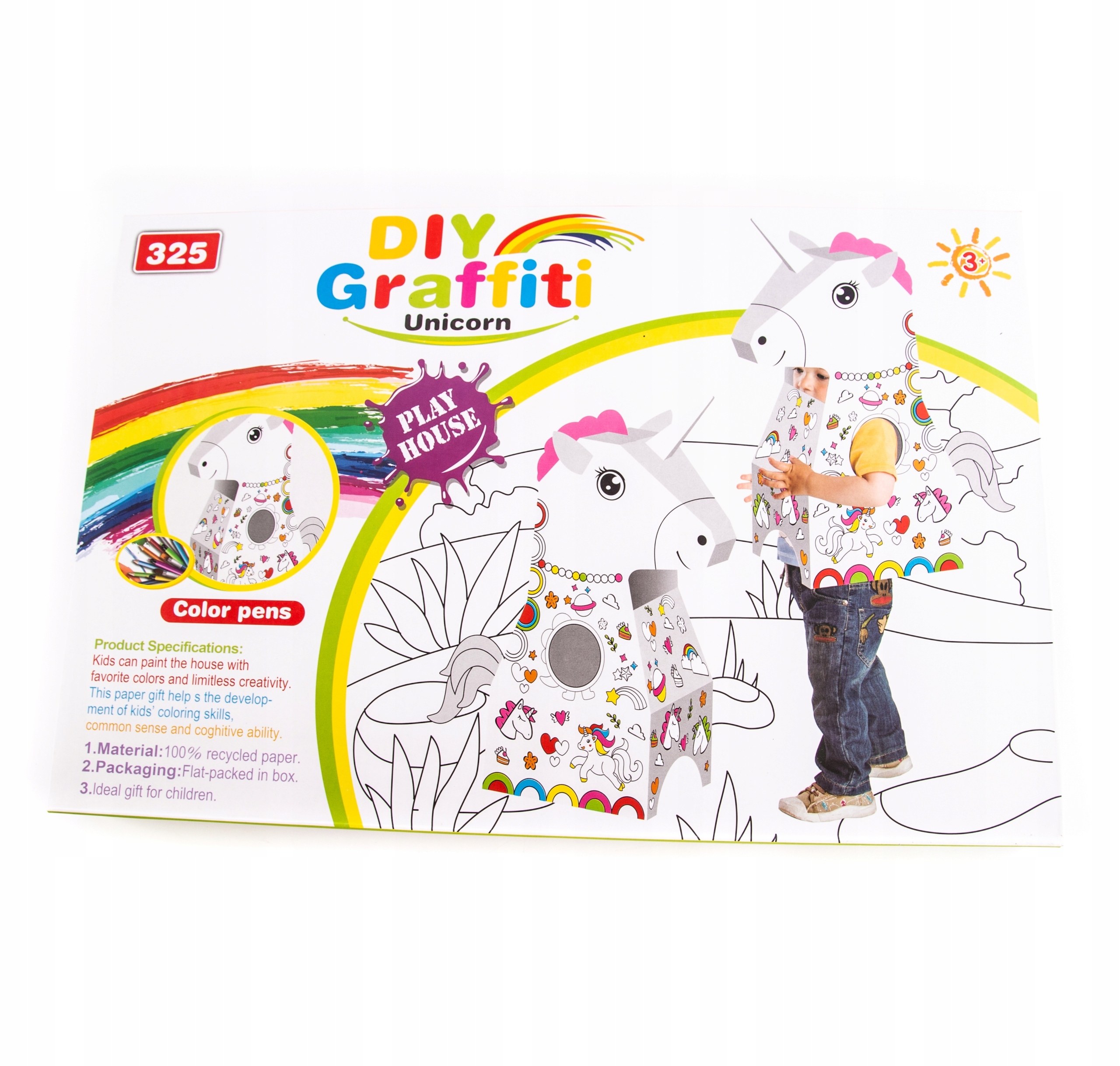 JEDNOROŻEC KARTONOWA KOLOROWANKA DO MALOWANIA