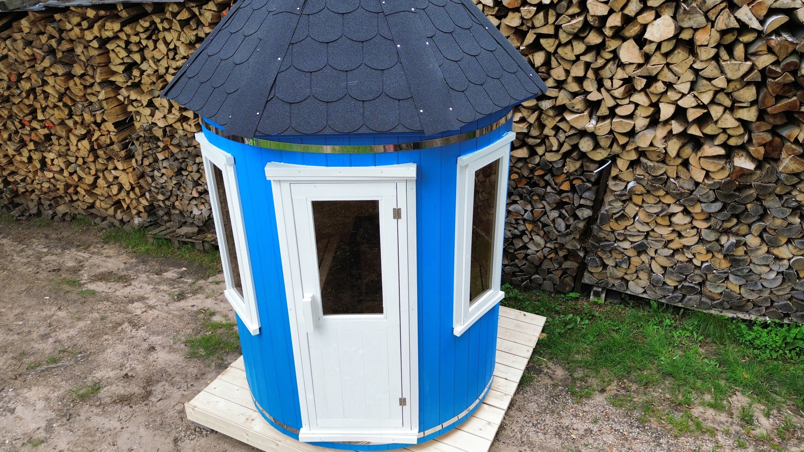 Sauna 0grodowa Rosyjska Bania Fińska Sucha Świerk Skandynawski Lux Premium