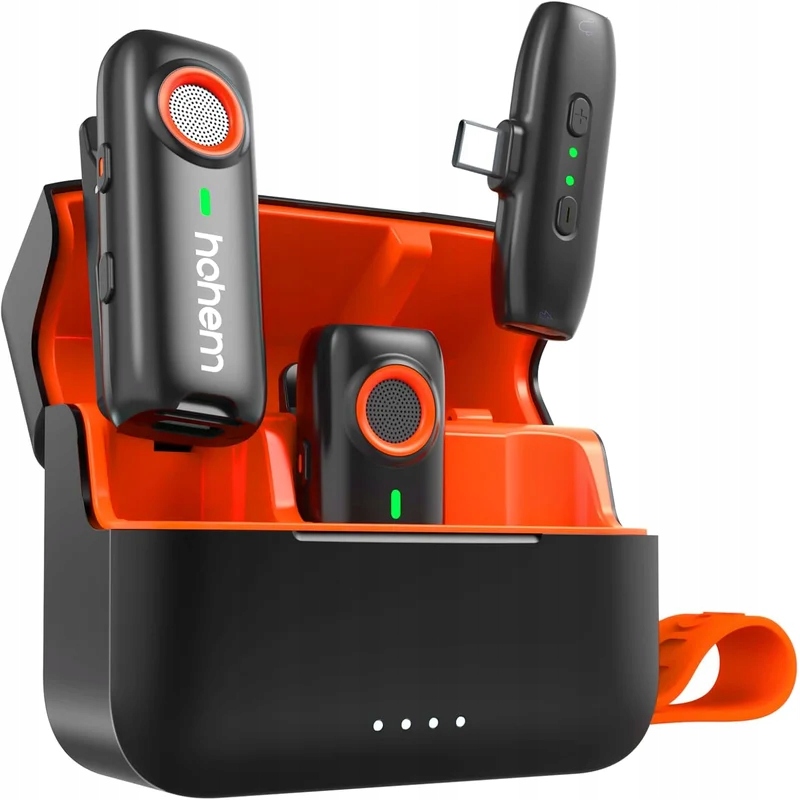 Hohem Bluetooth mikrofon s konektorem 2TX 1RX (Type C) nabíjecí pouzdr