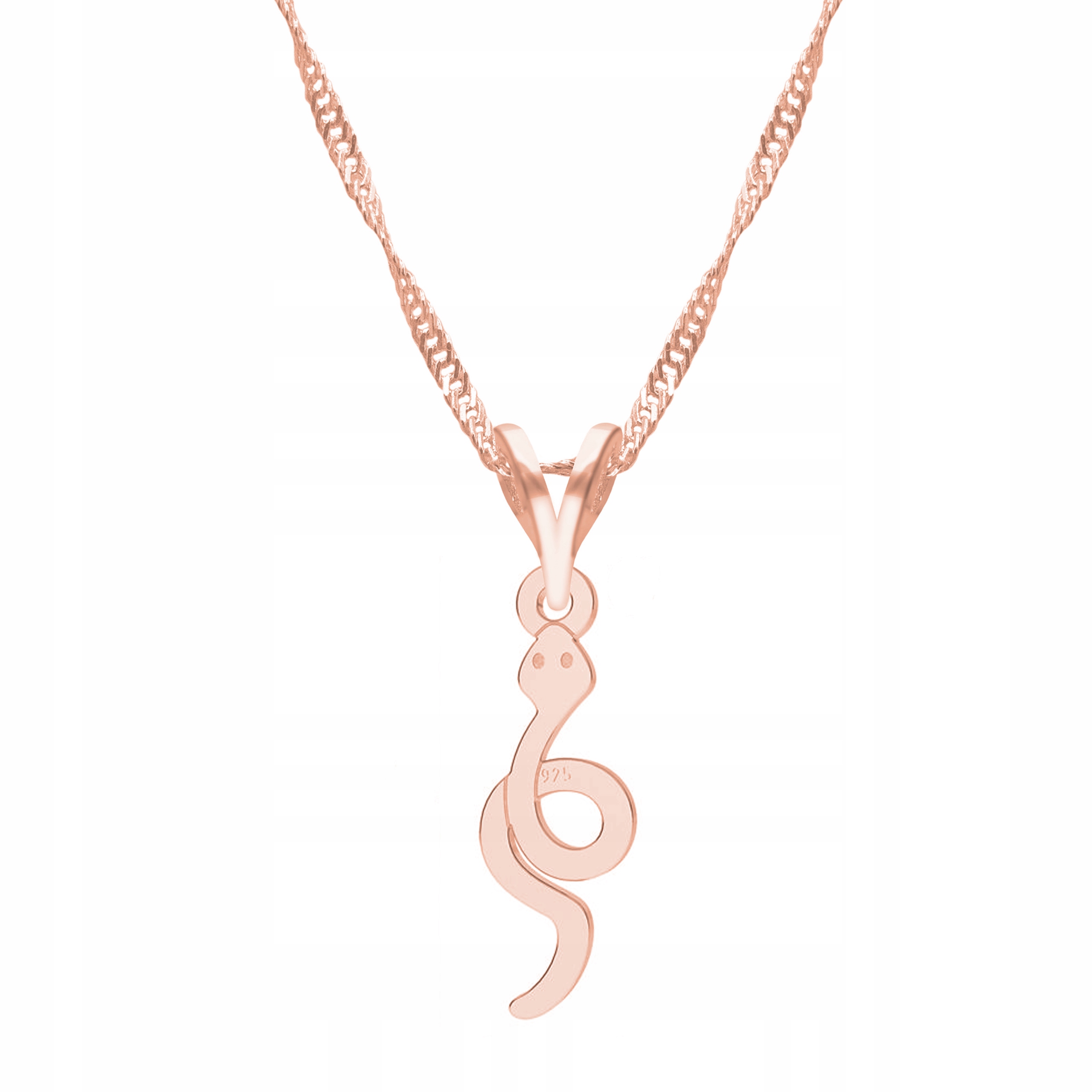 Řetízek zlatý náhrdelník 925 Had Snake