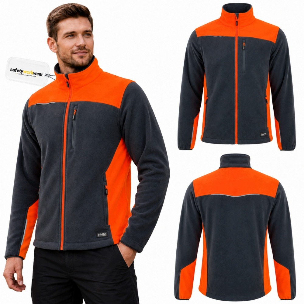 Teplý Pracovní fleece reflexní Mikina Fleecová Bozp Premium pro práci XXXL