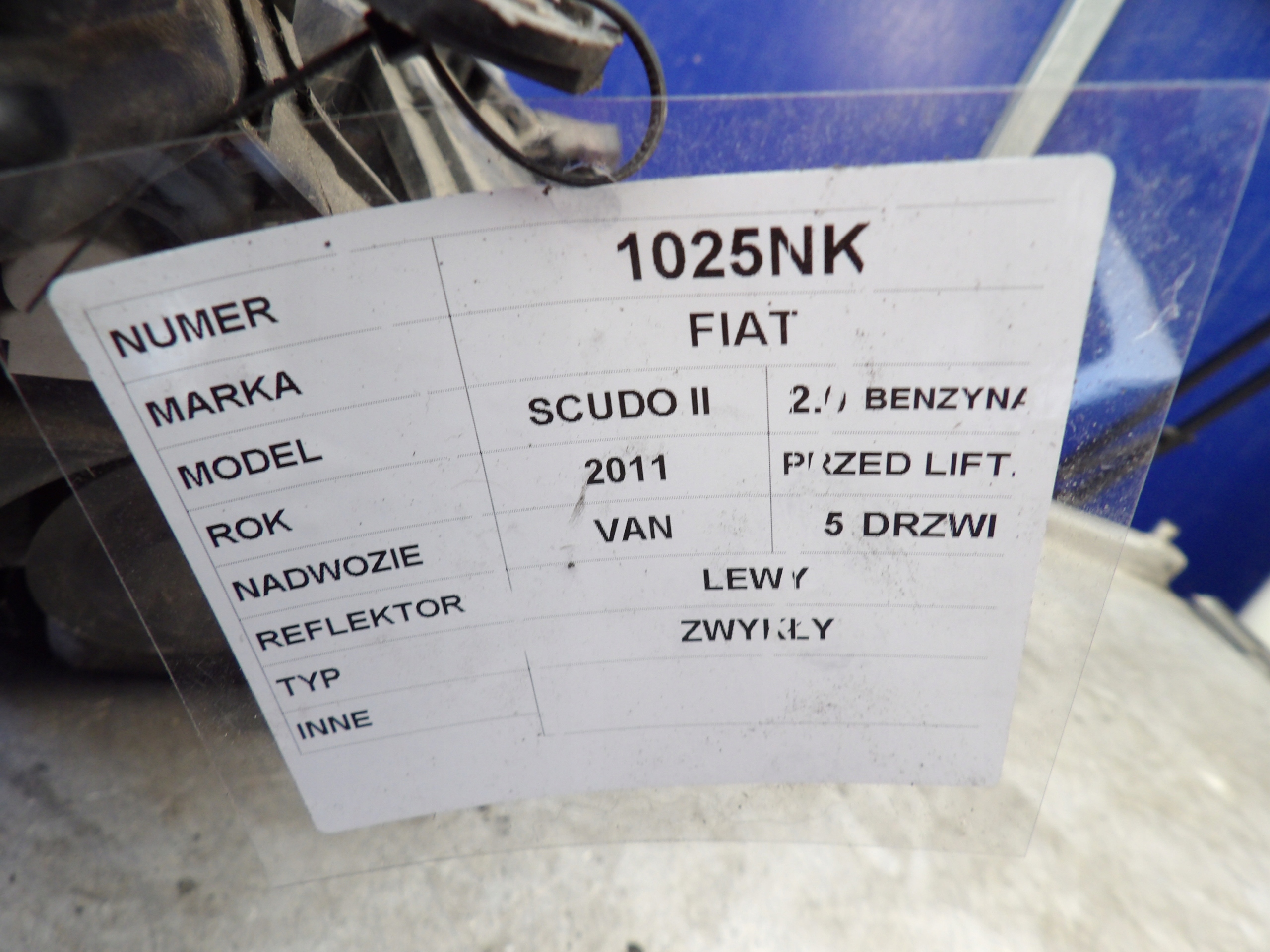 Fiat Scudo II light front left 89902605 1401368180