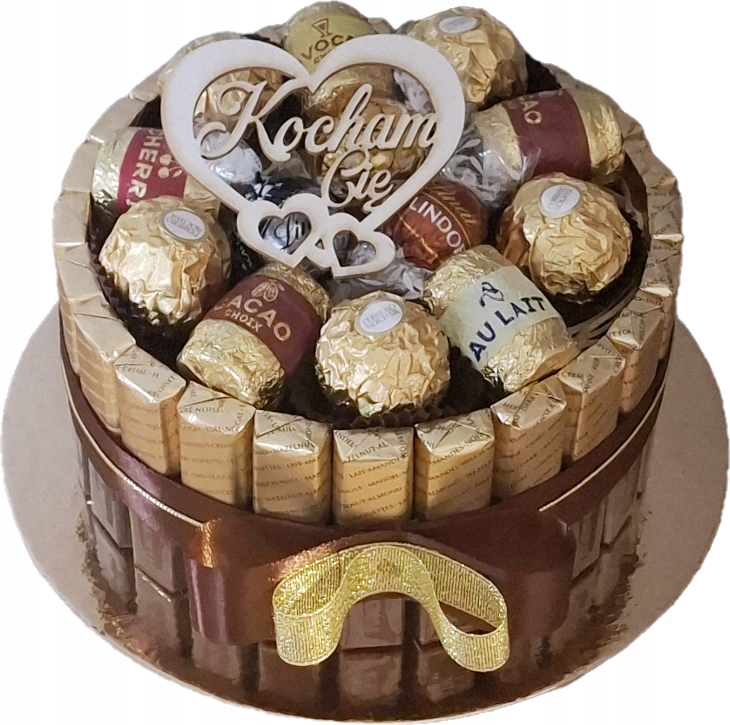 Tort Merci Ferrero Rocher Lindt Lindor dla Taty Faceta Chłopaka Walentynki
