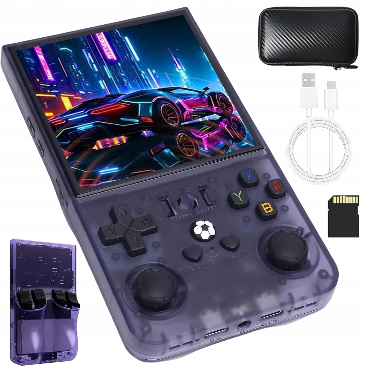 Retro Konzola R36MAX 4 Palcový Displej Joysticky 64GB Karta