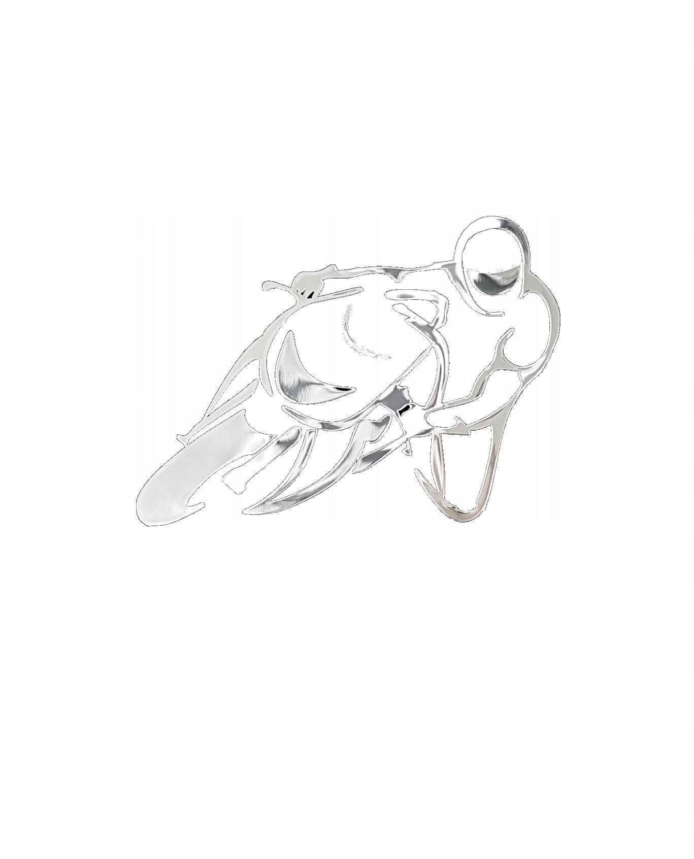 

Naklejka na samochód niklowana Motor motocyklista