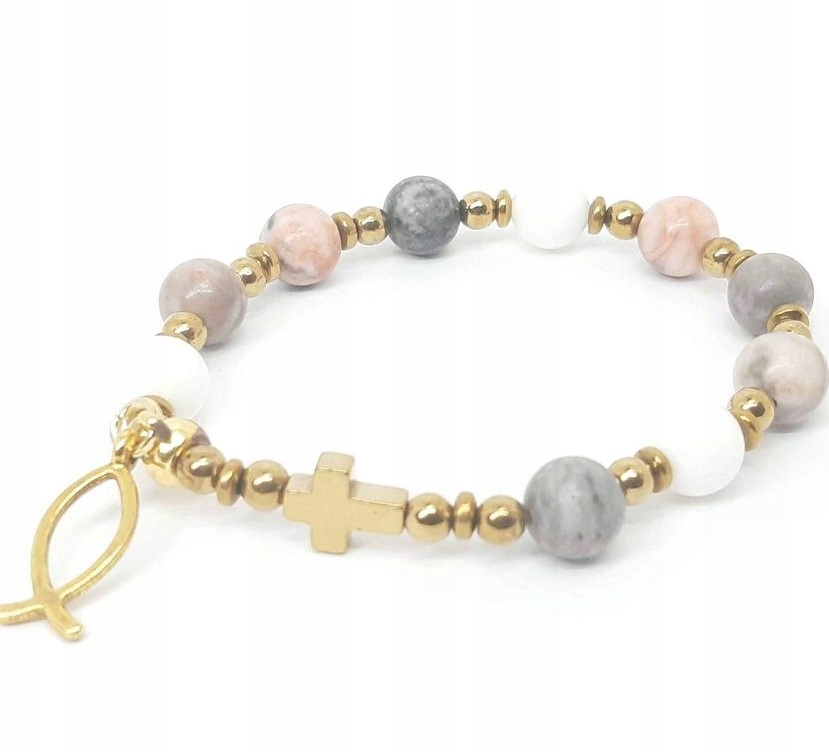 Bransoletka różaniec Bierzmowanie Komunia prezent