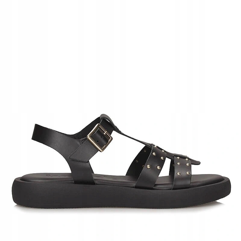 Dámské sandály Wonders AB-1567 Musa 67 Mousse Negro černé na platformě