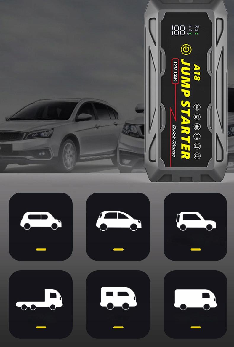 BOOSTER JUMP STARTER ROZRUCH 12V POWERBANK Model 12V