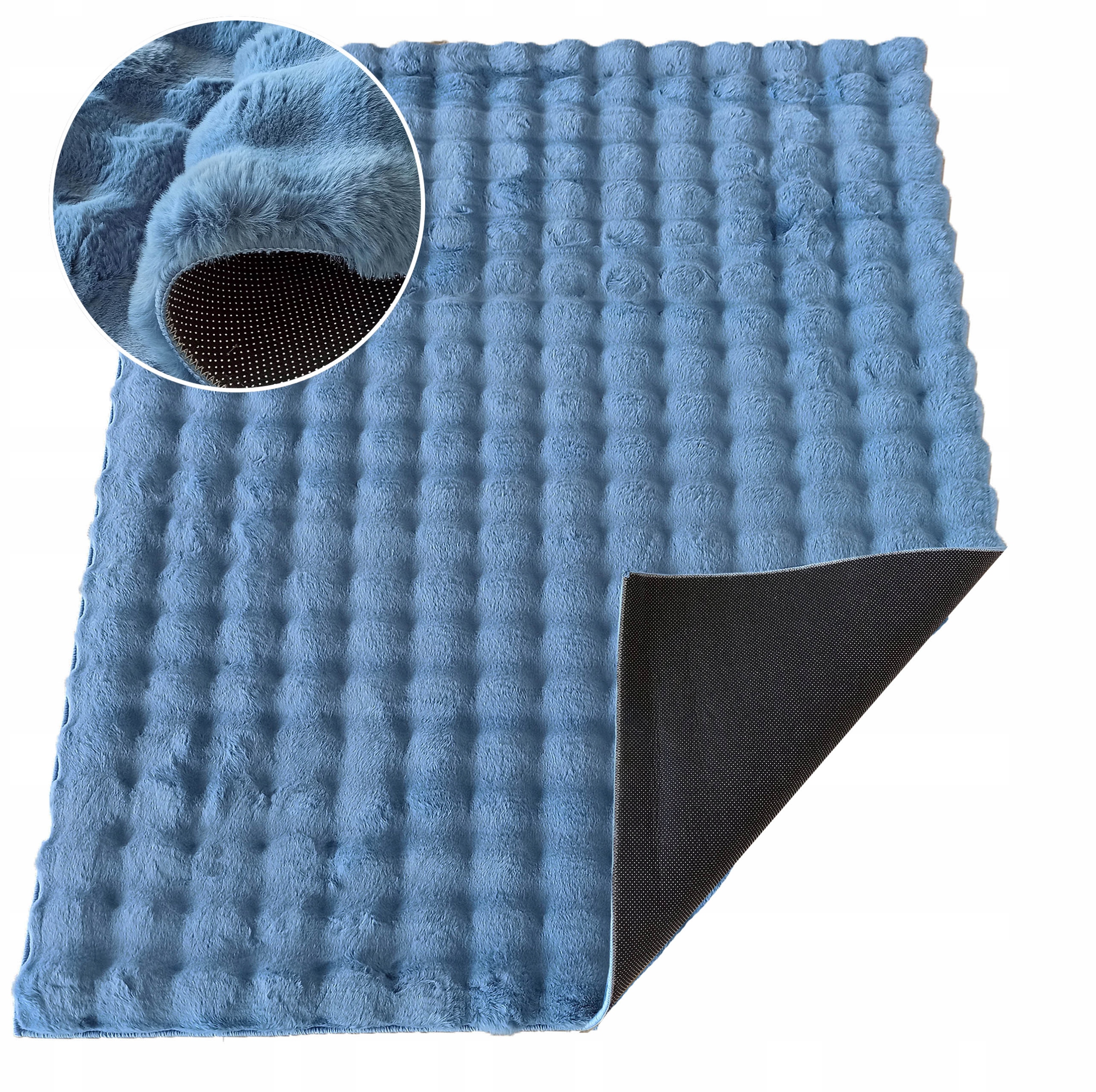 Miękki dywan typu Rabbit Merlin 3D 200x290 blue