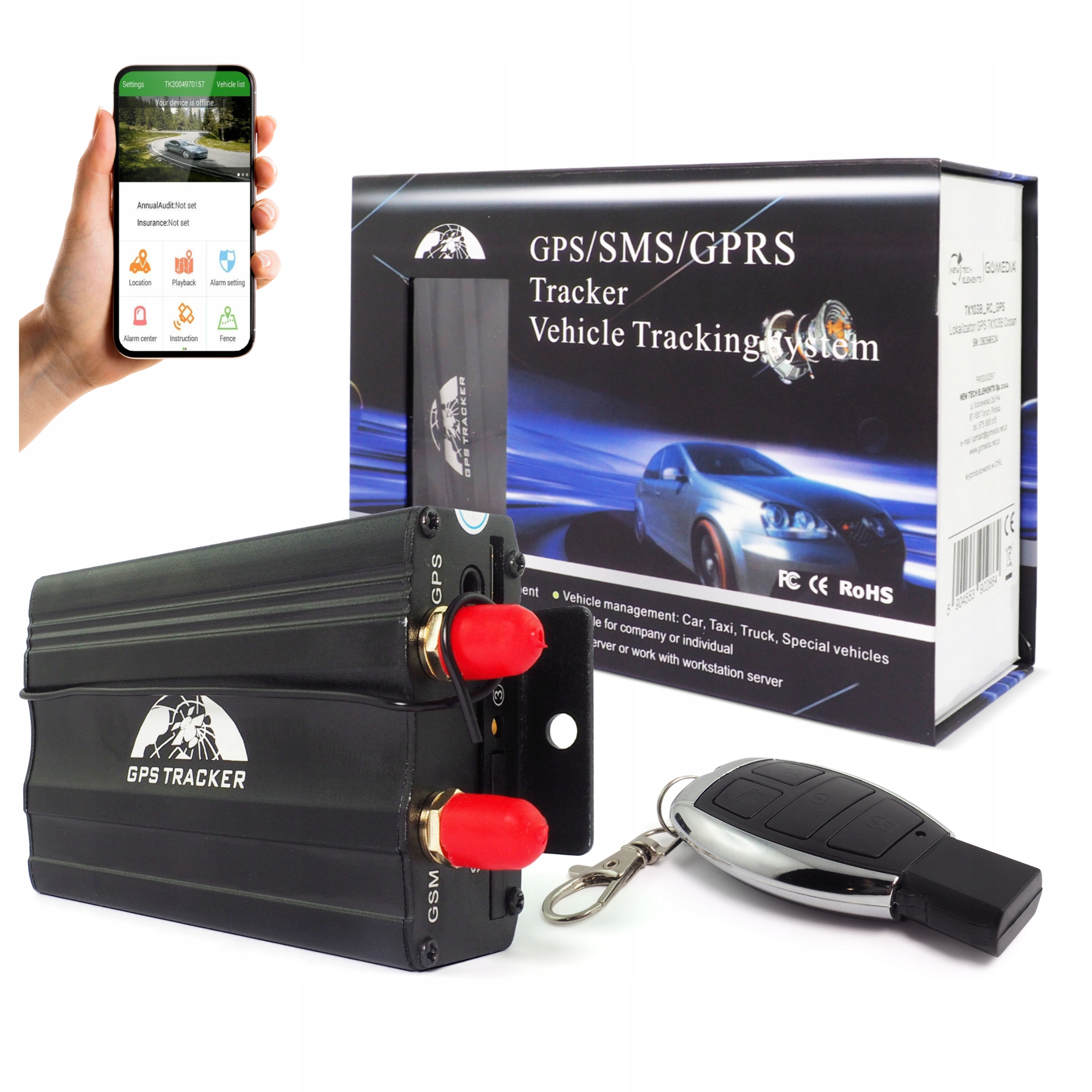 Gps lokátor do auta TK103B Rc Coban Odposluch Sos Odpojenie paliva 300 mAh