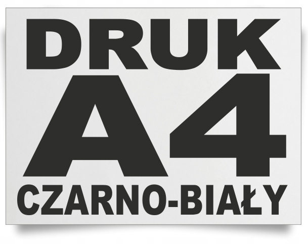 

Wydruki A4 Czarno-białe 100 szt. Druk czarnobiały