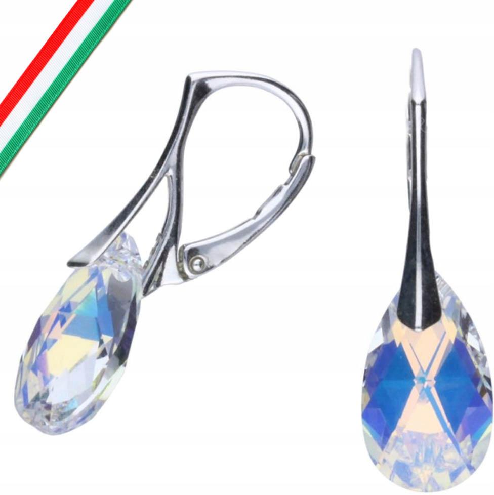 Stříbrné náušnice 925 s bižuterními krystaly jako dárek