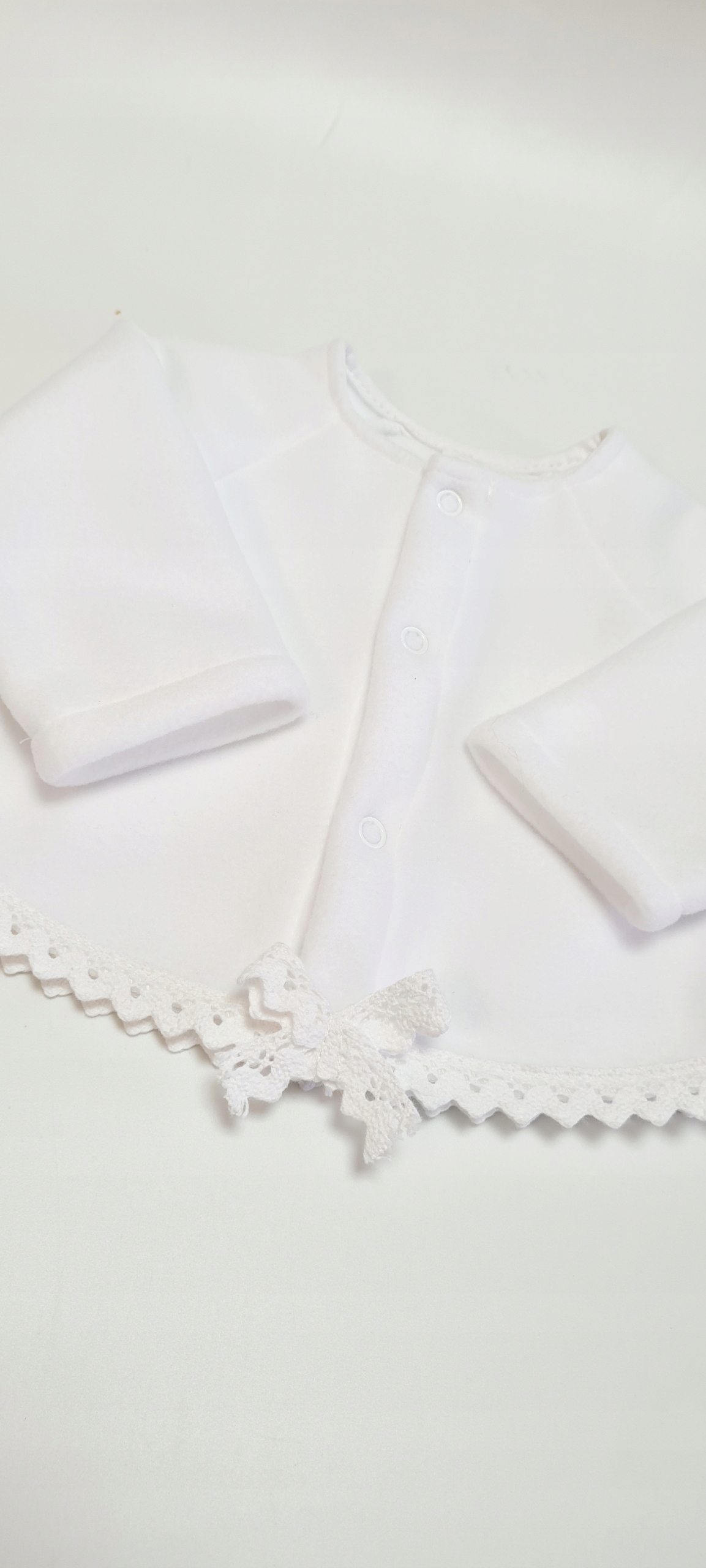 Białe bolerko (sweterek) z polaru R68 Kolor biały