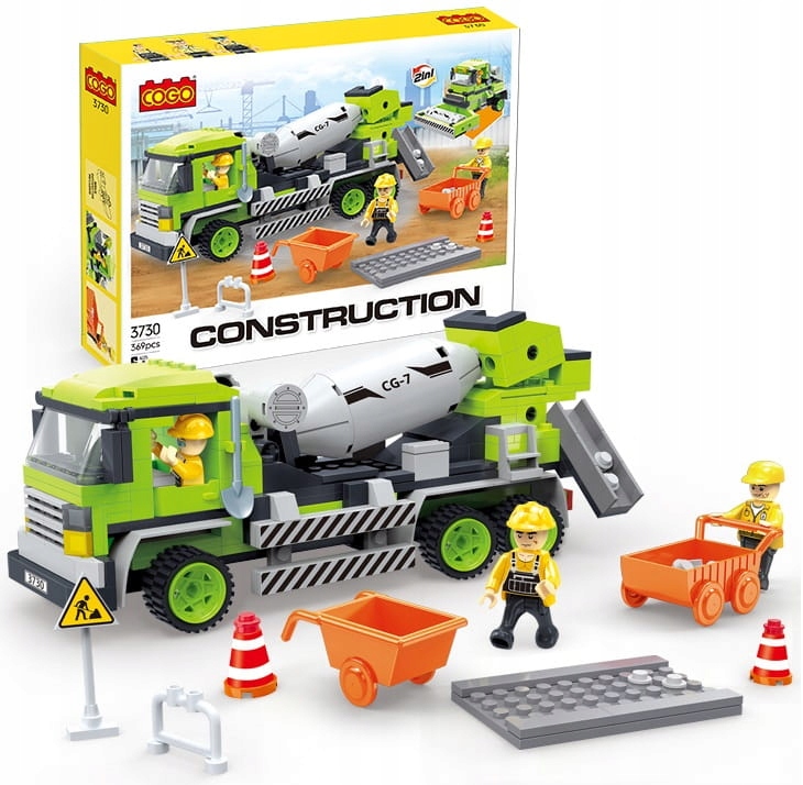 

Klocki Zestaw City Budowa Ciężarówka Figurki 369EL