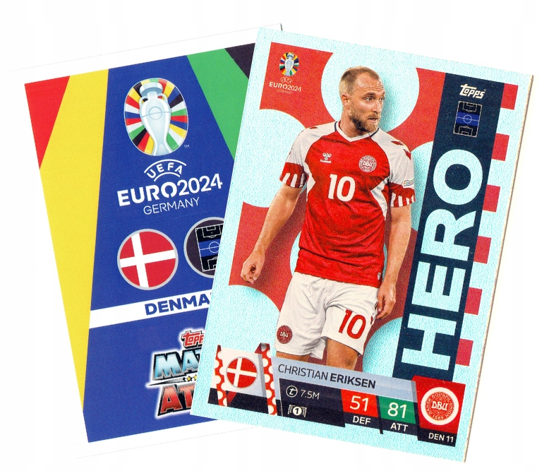 Topps Match Attax Euro 2024 Hero DEN11 Eriksen