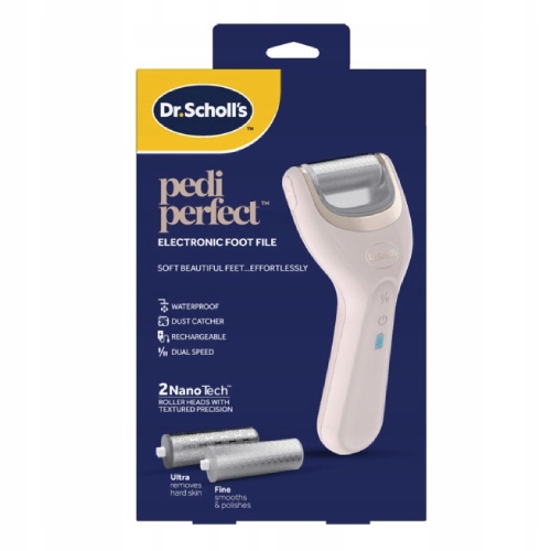Scholl Pedi Perfect Nanotech elektroniczny pilnik do stóp 2 głowice