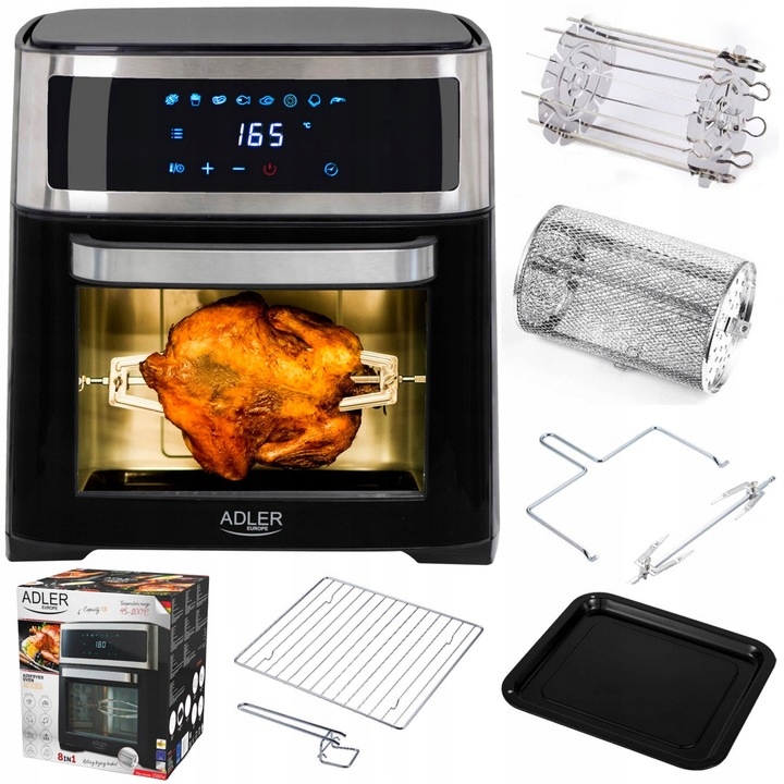 Beztuková Trouba 8v1 2500W 13L Konvence S Horkým Vzduchem AD6309