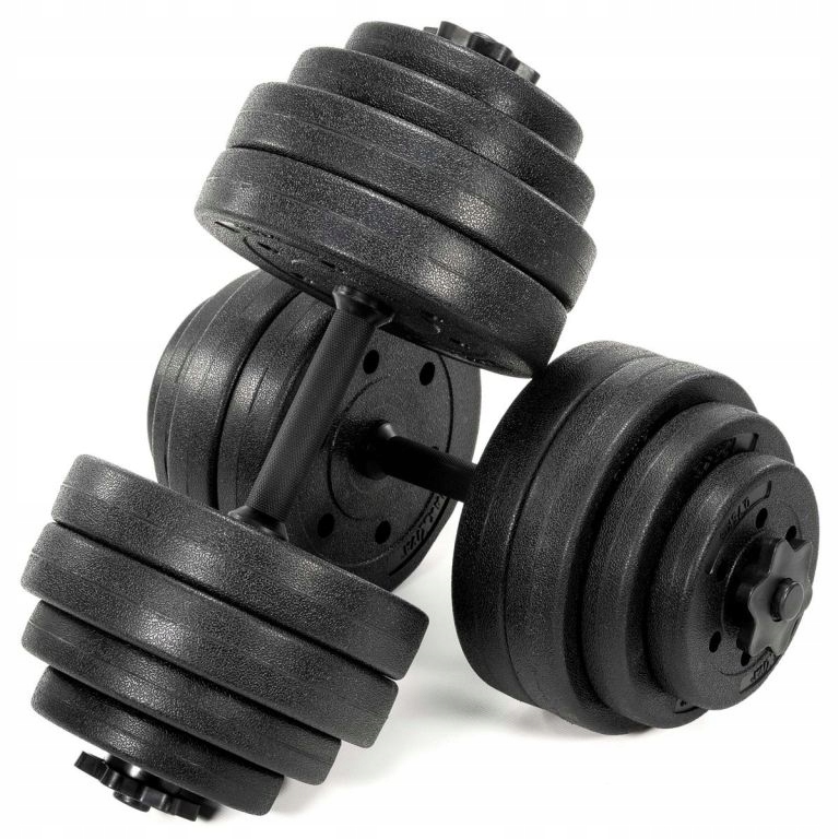 Maxxiva Sada jednoručních činek s kotouči, 2 x 15 kg