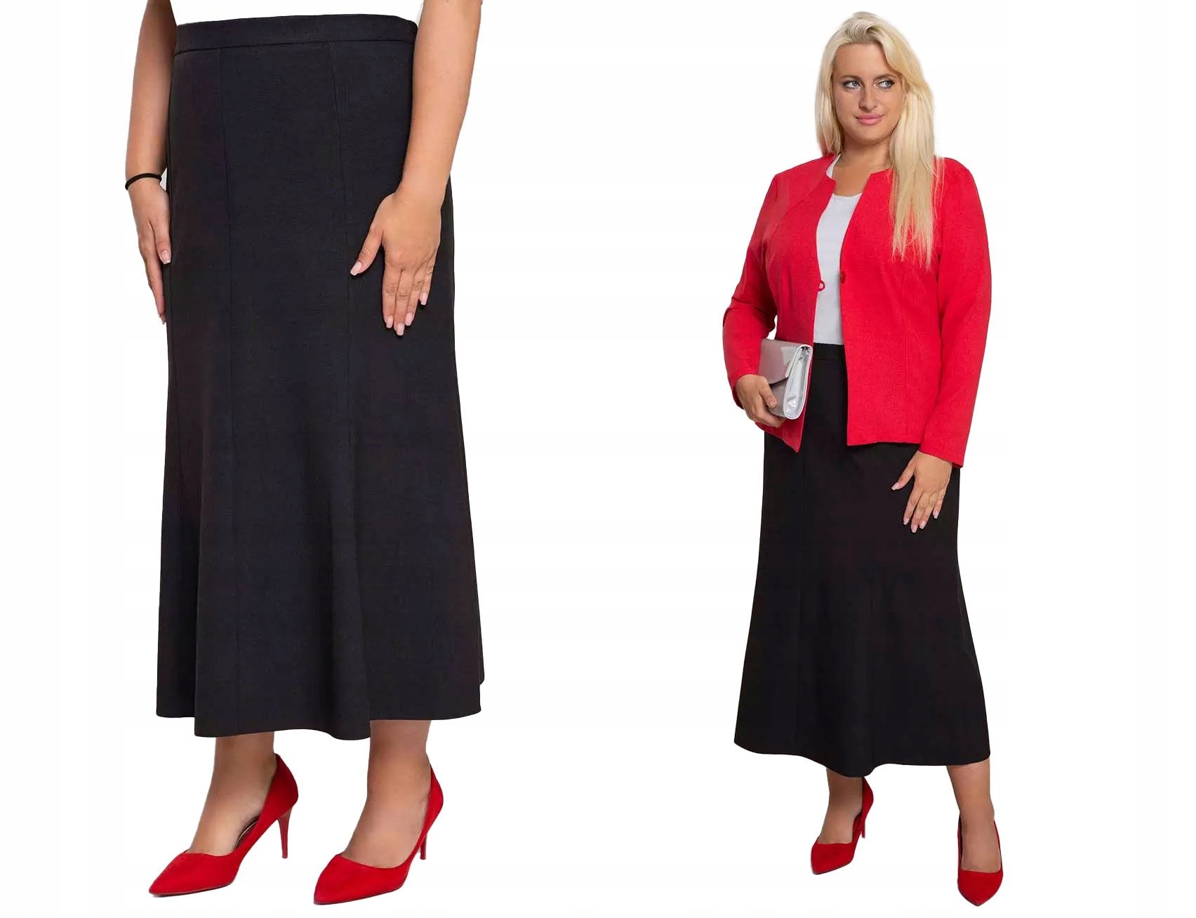 Černá lněná sukně 58