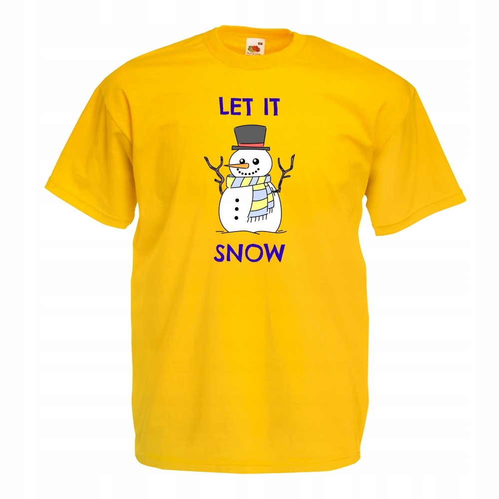 

Koszulka let it snow bałwan M żółta