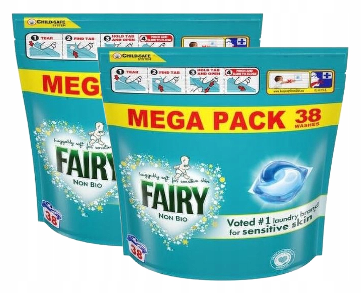 Fairy Non Bio Pods Pack 38 ks kapsle na praní, hypoalergenní x2=76