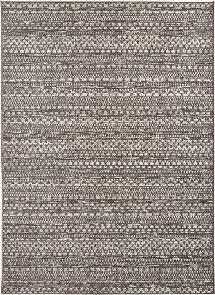 Šnúrkový koberec, plochý na terasu, béžovo-krémový, 200 x 290 cm